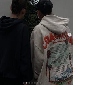 Coachella 2024 Official Merch Hoodie Tan Size Large‎ Graphic On the Back
